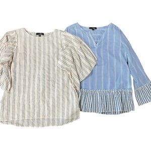 Suzanne Betro Bundle of 2 Tops Size Large